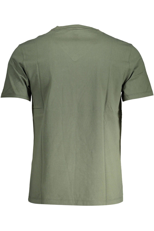 Green Cotton Men T-Shirt