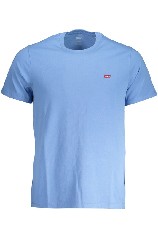 Light Blue Cotton Men TShirt