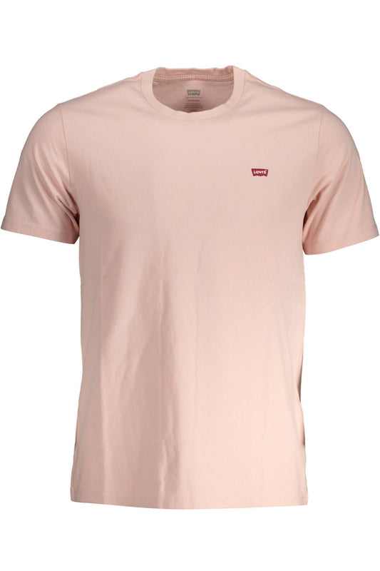 Pink Cotton Men T-Shirt