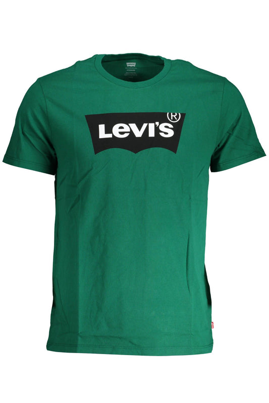 Green Cotton Men T-Shirt