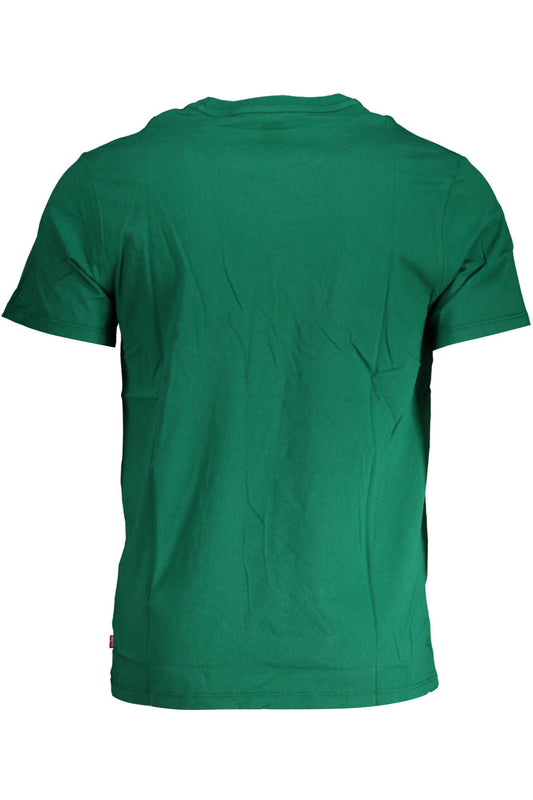 Green Cotton Men T-Shirt
