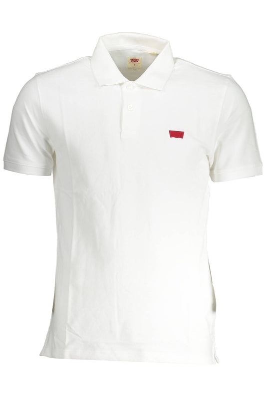 White Cotton Men Polo Shirt