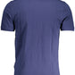 Blue Cotton Men Polo
