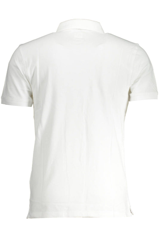 White Cotton Men Polo Shirt