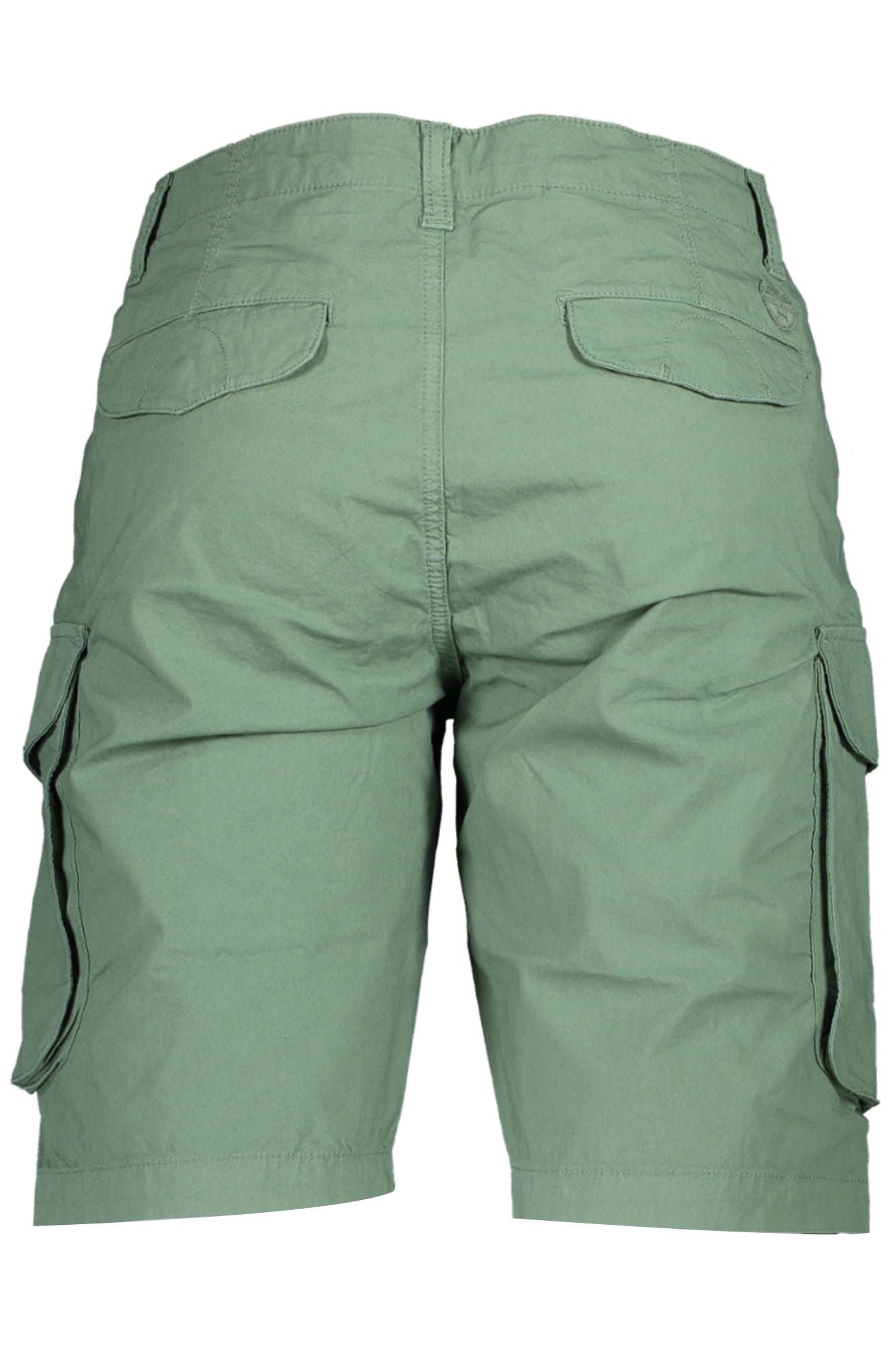 Green Cotton Men Bermuda Pants
