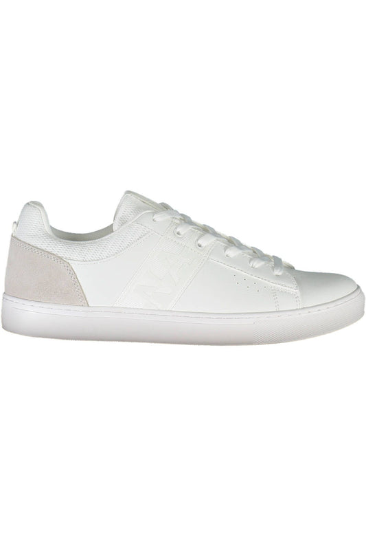 White Polyester Men Sneaker