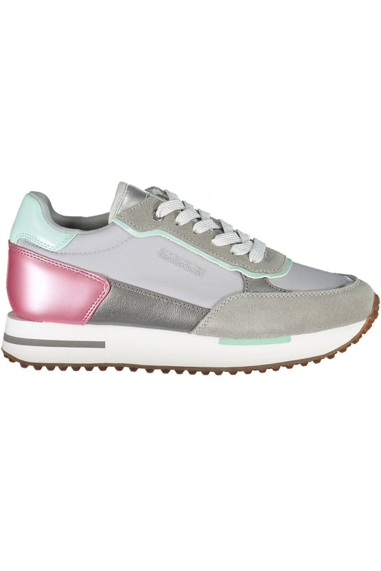 Gray Polyester Women Sneaker