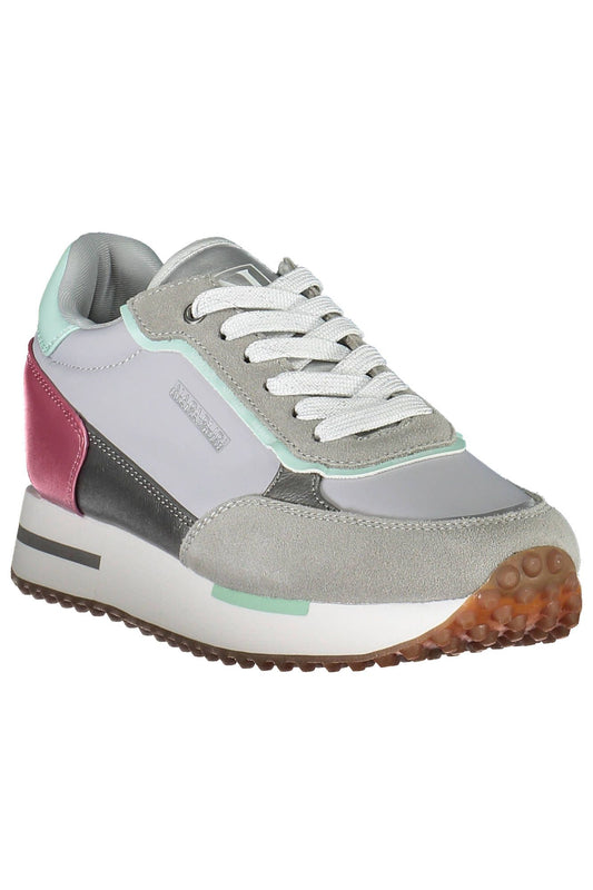 Gray Polyester Women Sneaker