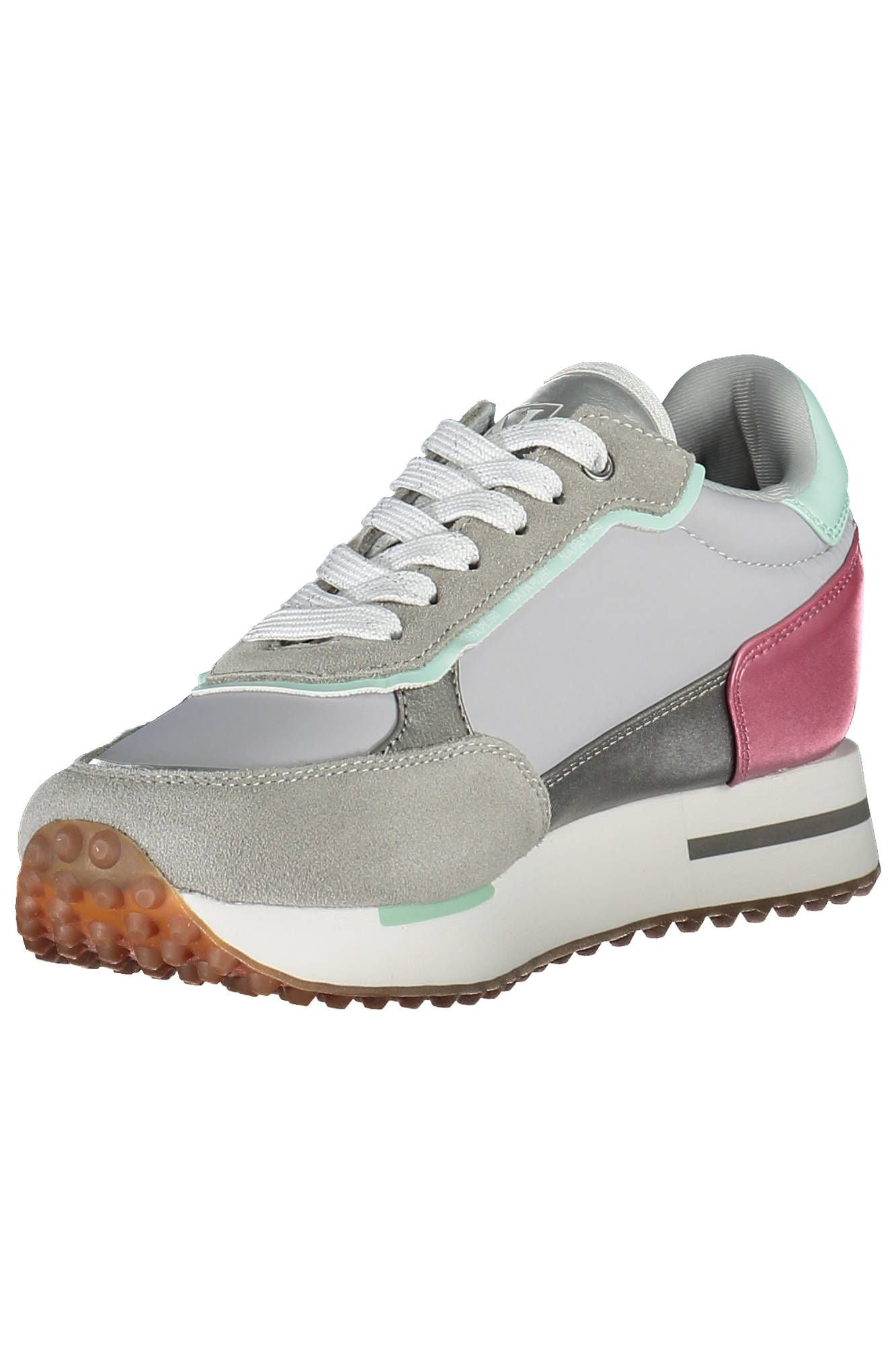 Gray Polyester Women Sneaker