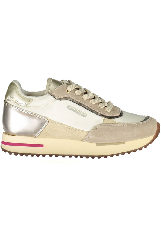 Beige Polyester Women Sneaker