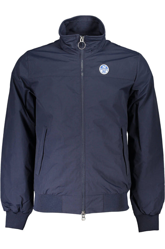 Blue Polyamide Men Jacket