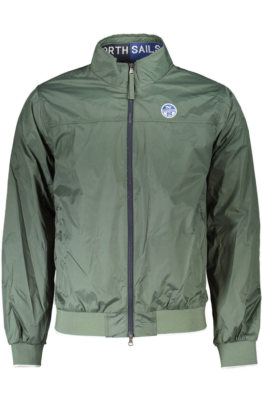 Green Nylon Men Jacket