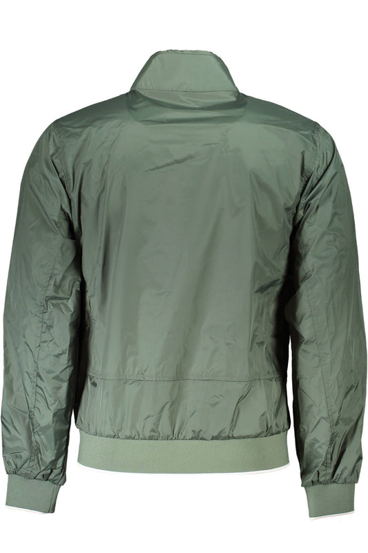 Green Nylon Men Jacket