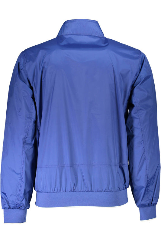 Blue Nylon Men Jacket