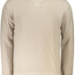 Beige Cotton Men Sweater