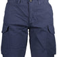 Blue Cotton Men Bermuda Pants