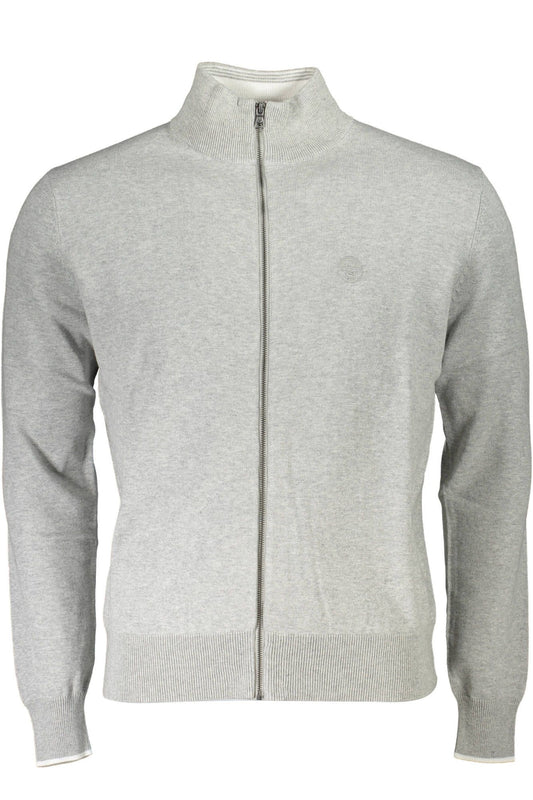 Gray Cotton Men Cardigan