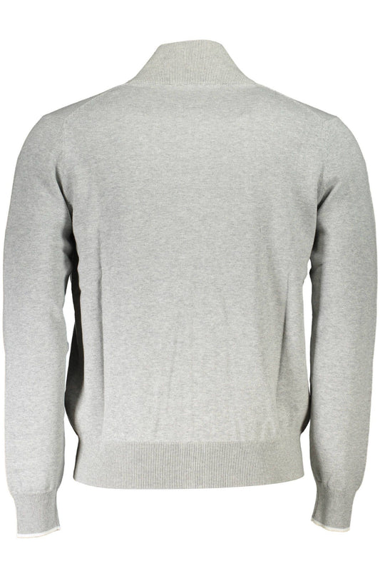 Gray Cotton Men Cardigan