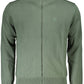 Green Cotton Men Cardigan