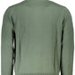 Green Cotton Men Cardigan