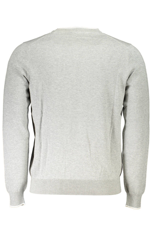 Gray Cotton Men Sweater