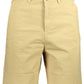 Beige Cotton Men Bermuda Shorts