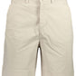 Beige Cotton Men Bermuda Shorts