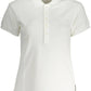 White Cotton Women Polo Shirt
