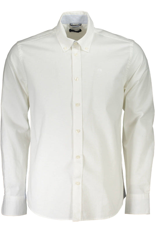 White Cotton Men Shirt