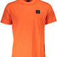 Orange Cotton Men T-Shirt