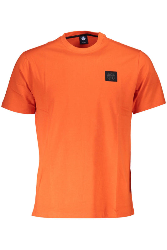 Orange Cotton Men T-Shirt