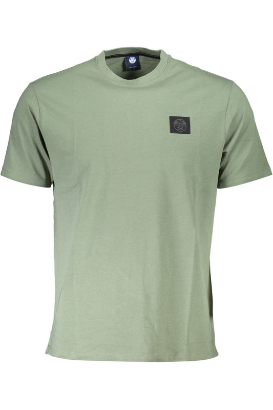 Green Cotton Men T-Shirt