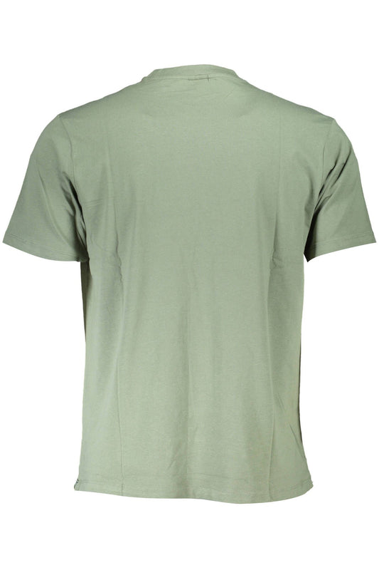 Green Cotton Men T-Shirt