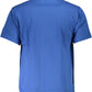 Blue Cotton Men T-Shirt
