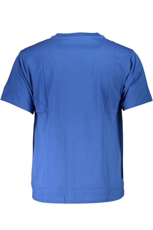 Blue Cotton Men T-Shirt