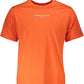 Orange Cotton Men T-Shirt