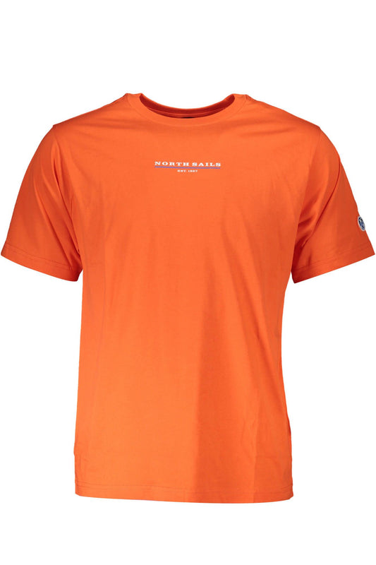 Orange Cotton Men T-Shirt