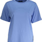 Light Blue Cotton Women T-Shirt