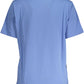 Light Blue Cotton Women T-Shirt