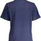 Blue Cotton Women T-Shirt