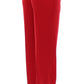 Chic Red Virgin Wool Dress Pants