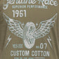 Green Crew Neck Cotton T-Shirt with Front Print