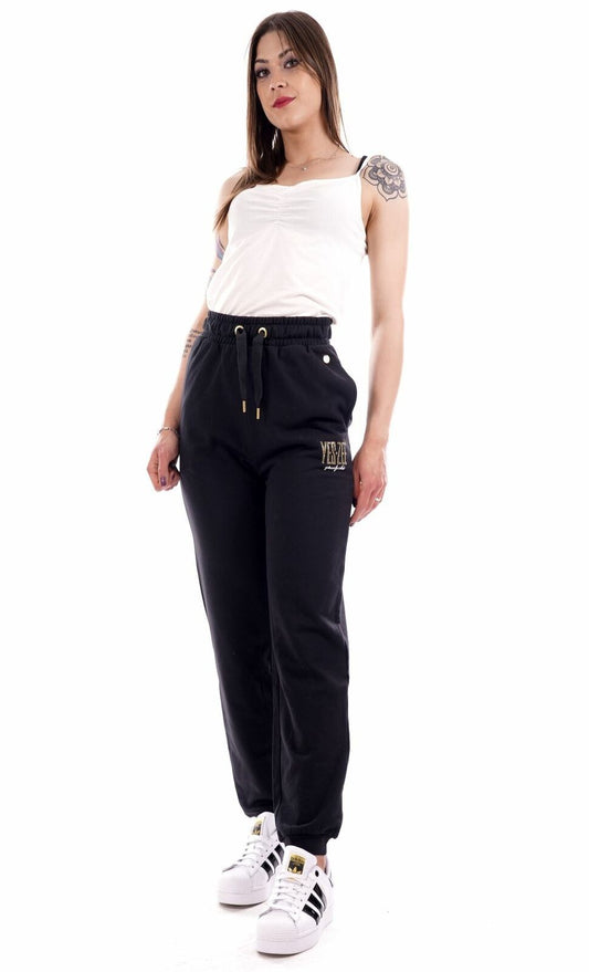 Black Cotton Women Sweatpant
