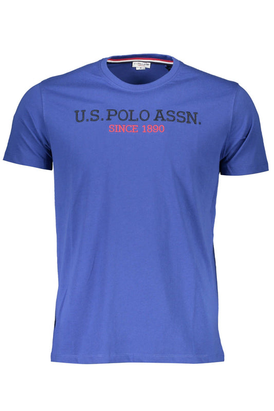 Blue Cotton Men T-Shirt
