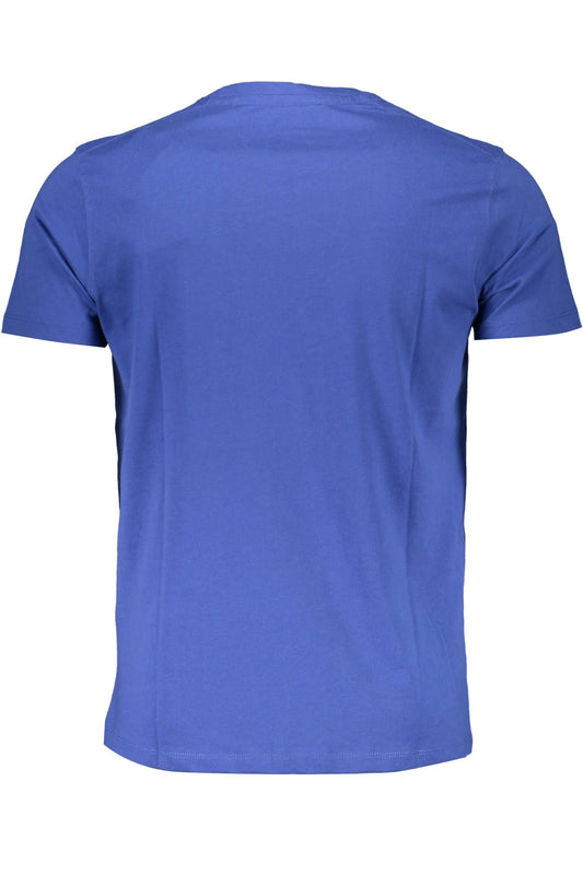 Blue Cotton Men T-Shirt