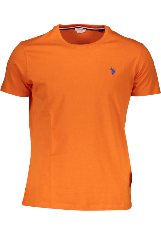 Orange Cotton Men T-Shirt