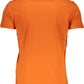Orange Cotton Men T-Shirt