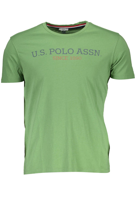 Green Cotton Men T-Shirt