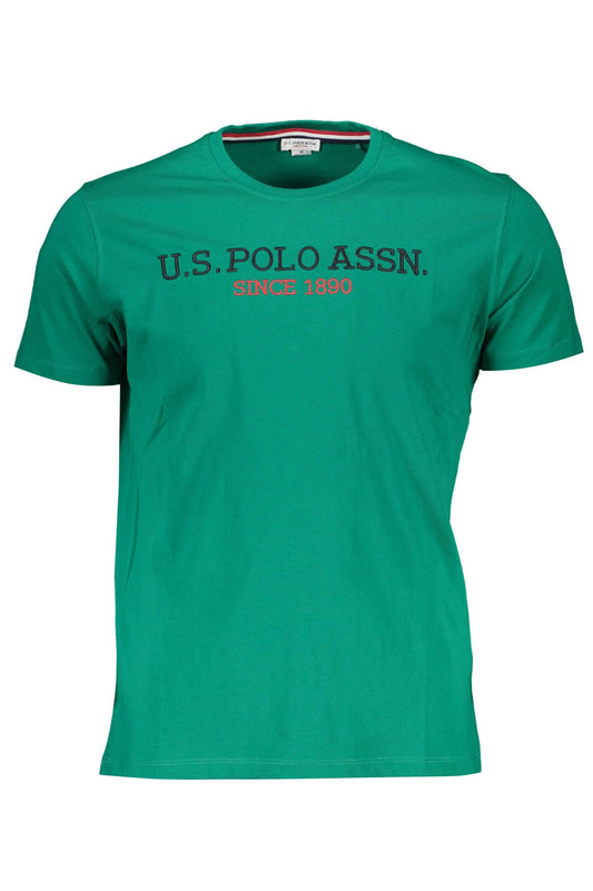 Green Cotton Men T-Shirt