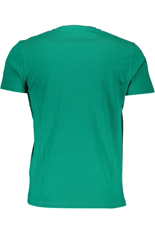 Green Cotton Men T-Shirt